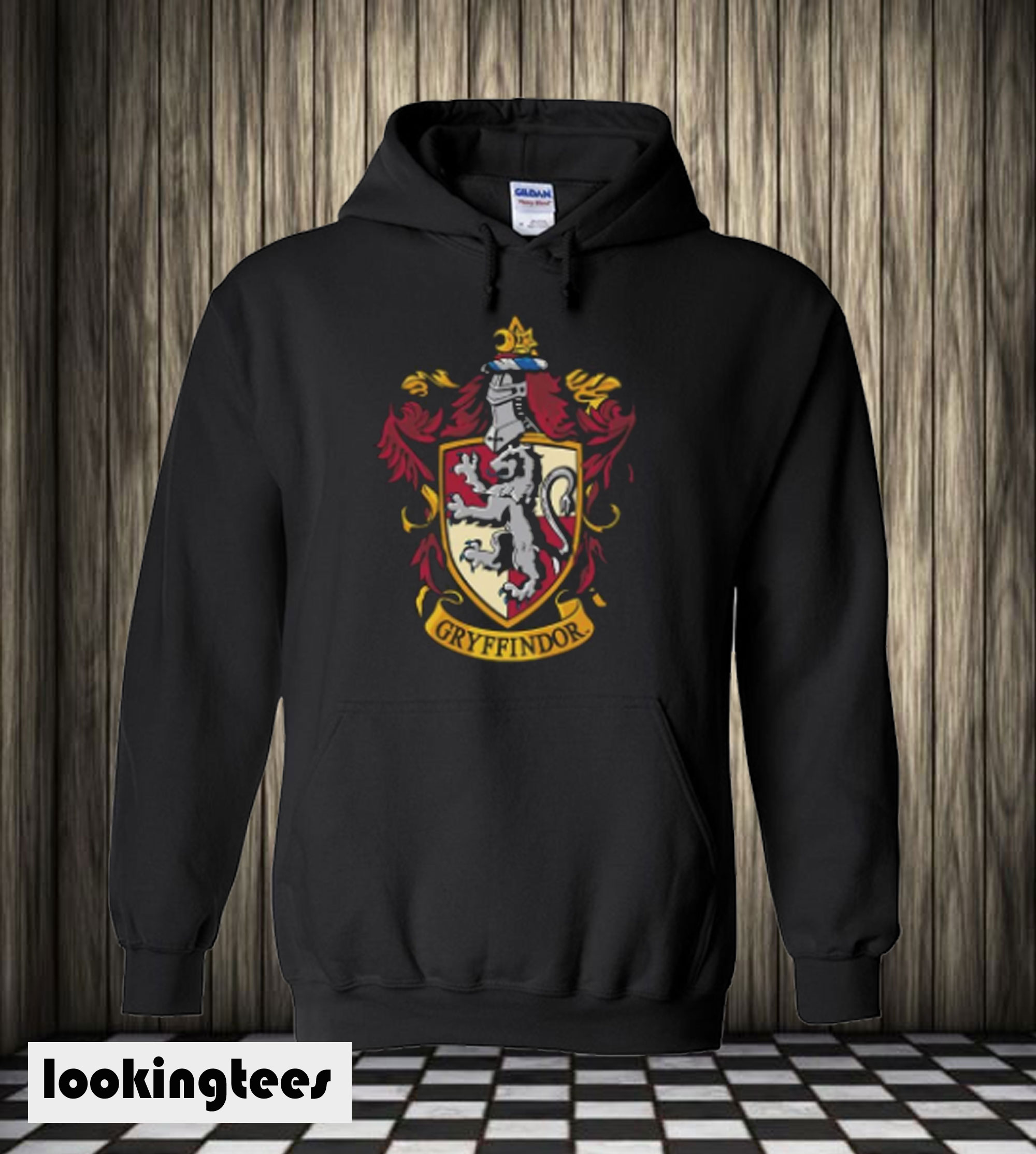 Gryffindor Crest Adult Black Hoodie